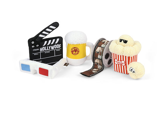 Hollywoof Cinema Squeaky Plush Dog toys, Momo's Movie Reel