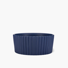 Ripple Dog Food and Water Ceramic Bowl, Midnight