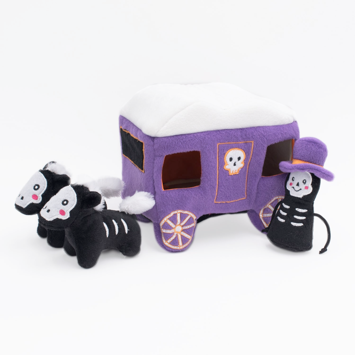 Halloween Burrow Sniff 'n Search Squeaky Dog Toy, Haunted Carriage