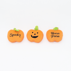 Miniz 3-Pack, Halloween Pumpkins, mini Squeaky Dog Toy