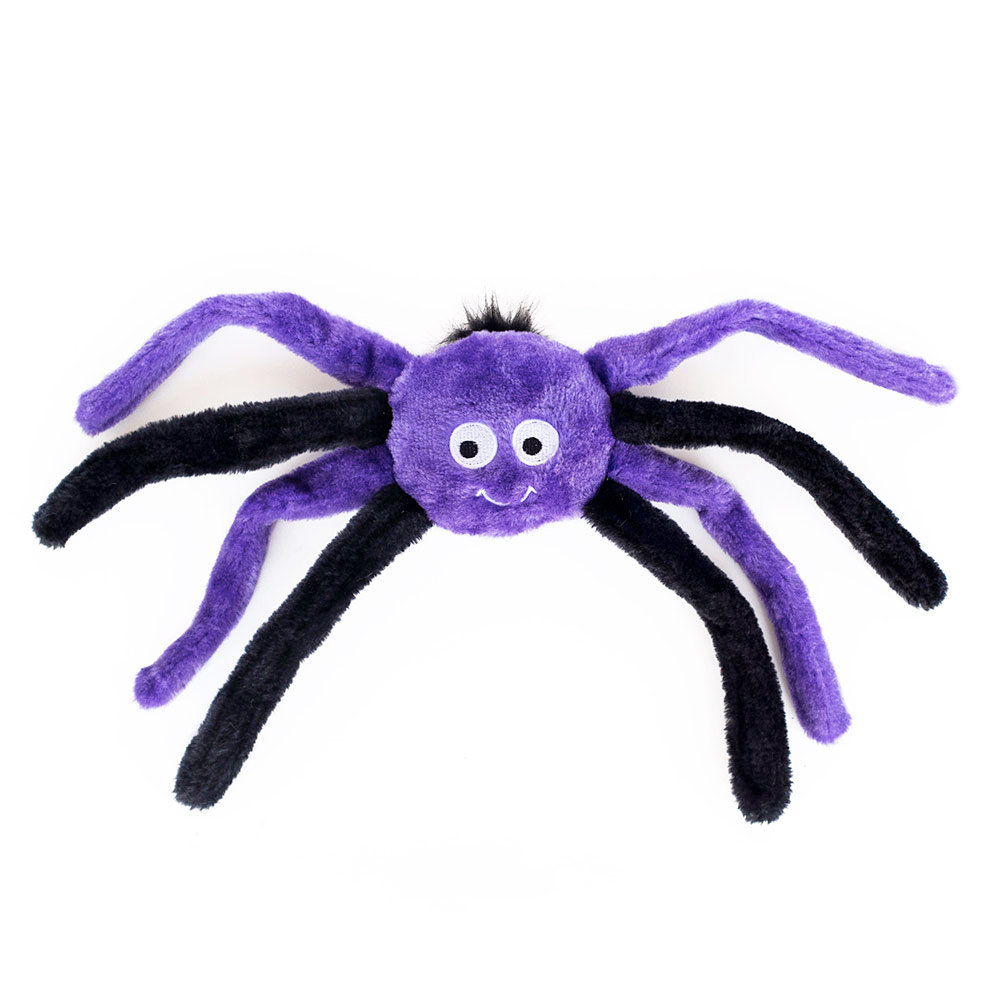 Dog Squeaky Crinkly Toy, Halloween Small Spiderz