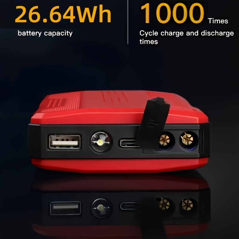 Be Prepared for Any Emergency: Compact Jump Starter & Power Bank | Car Accessories |