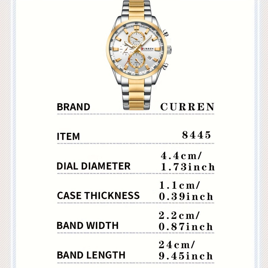 CURREN Business Men's Steel Band Chronograph Watch | Men's Watches |