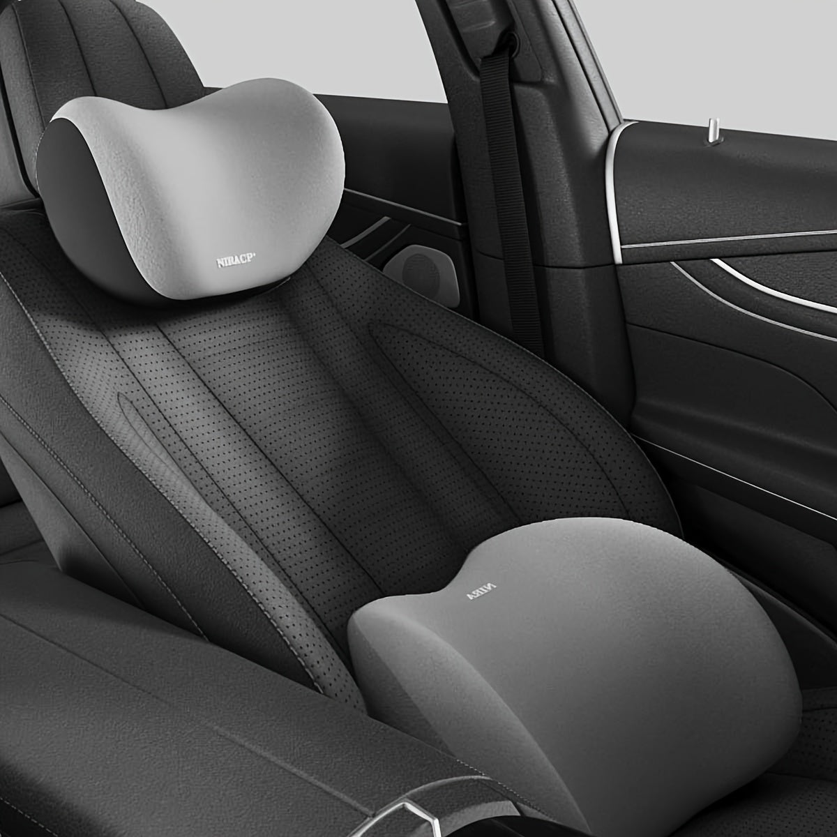 Experience Ultimate Comfort with the Car Memory Foam Neck and Lumbar Pillow | Car Accessories |