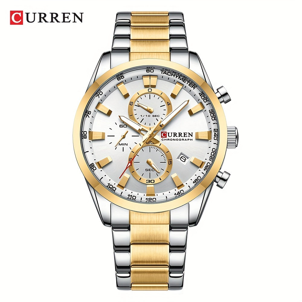 CURREN Business Men's Steel Band Chronograph Watch | Men's Watches |