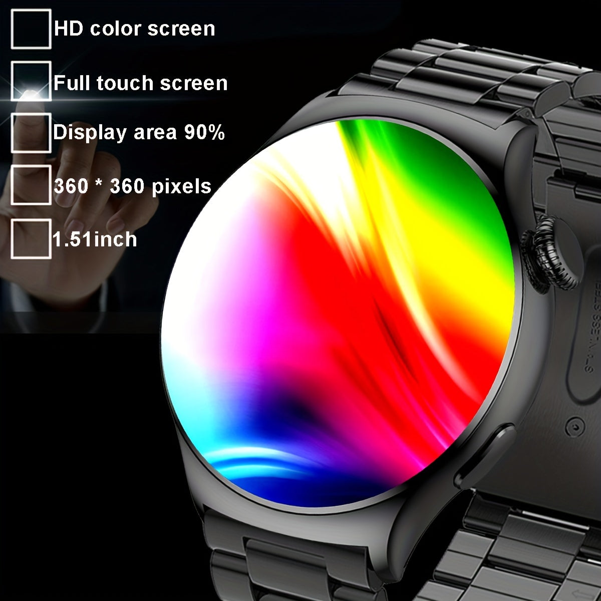 Big Screen Smart Watch for Men with Custom Dial and Call Answering | Smart Watches |