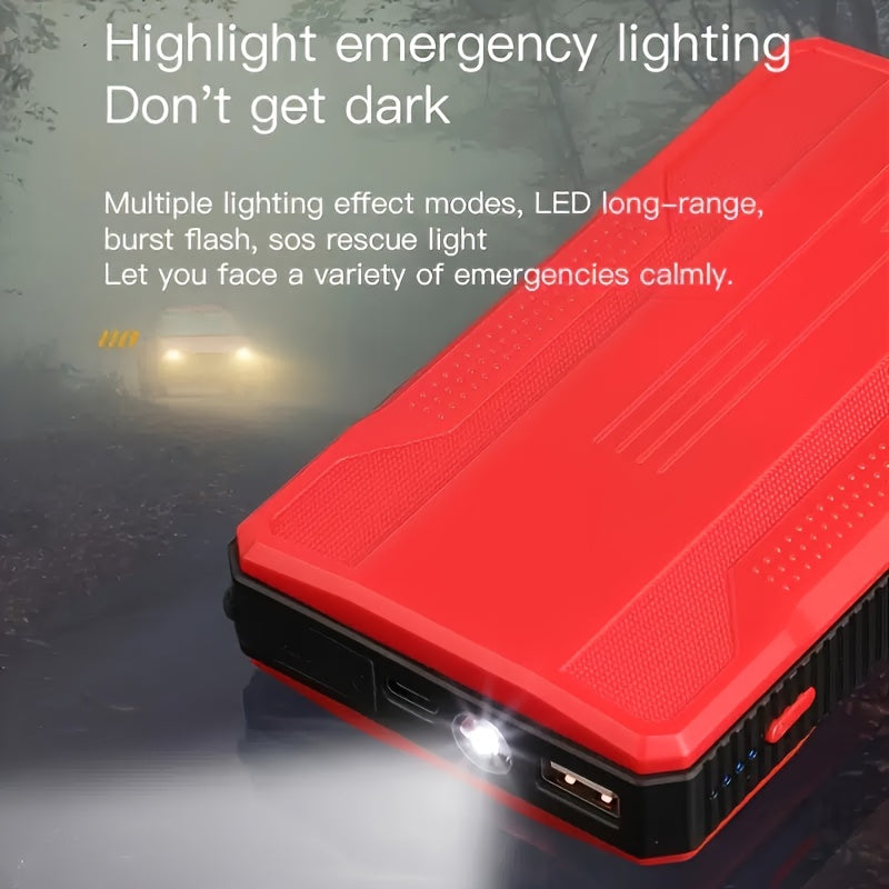 Be Prepared for Any Emergency: Compact Jump Starter & Power Bank | Car Accessories |