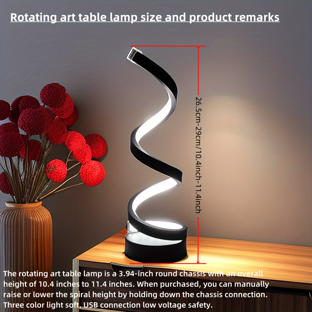 Illuminate Your Space: Spiral Table Lamp | Lighting |