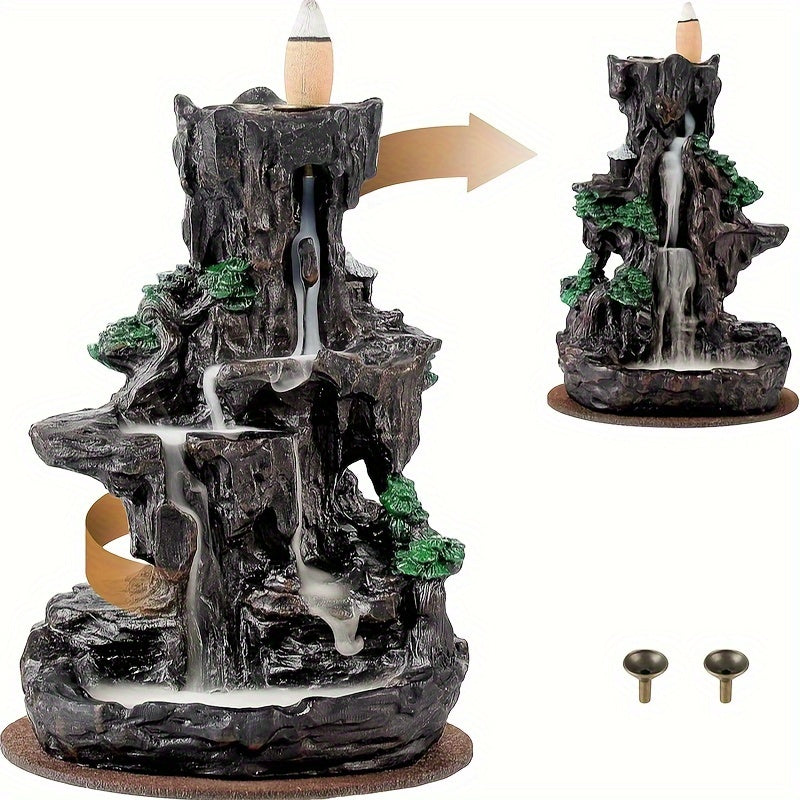 Experience Serenity: Mountain Design Backflow Incense Holder | Decoration Items |