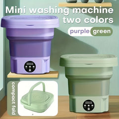 1pc 8L Folding Mini Washing Machine, Small Clothes Washing Machine, Underwear Panties Socks Baby Clothes Washing Machine, Children's Teddy Bear Wash Machine, Portable For Business Travel