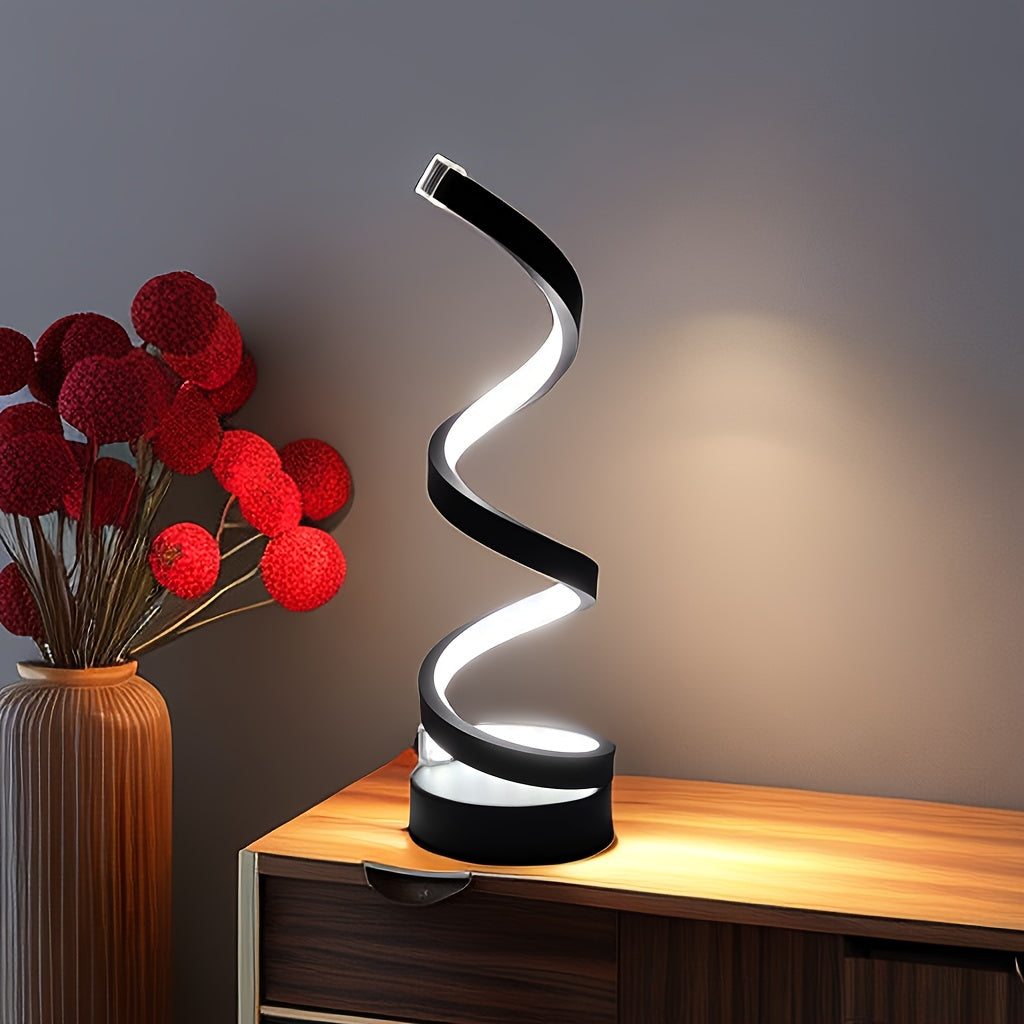 Illuminate Your Space: Spiral Table Lamp | Lighting |