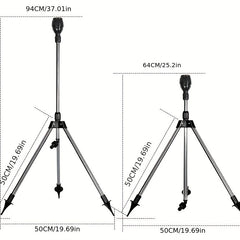 Complete 360 Rotary Irrigation Sprinkler Set with Tripod Support for Efficient Garden Watering | Gardening Equipment |