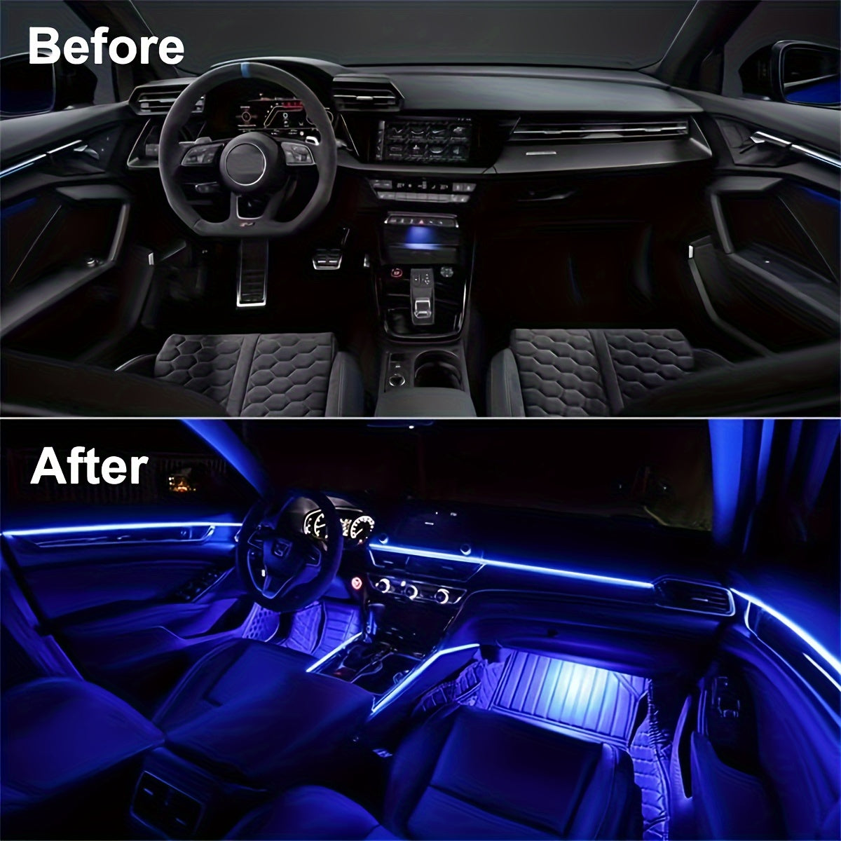 Illuminate Your Car Interior with Dynamic RGB LED Strip Lights | Car Accessories|