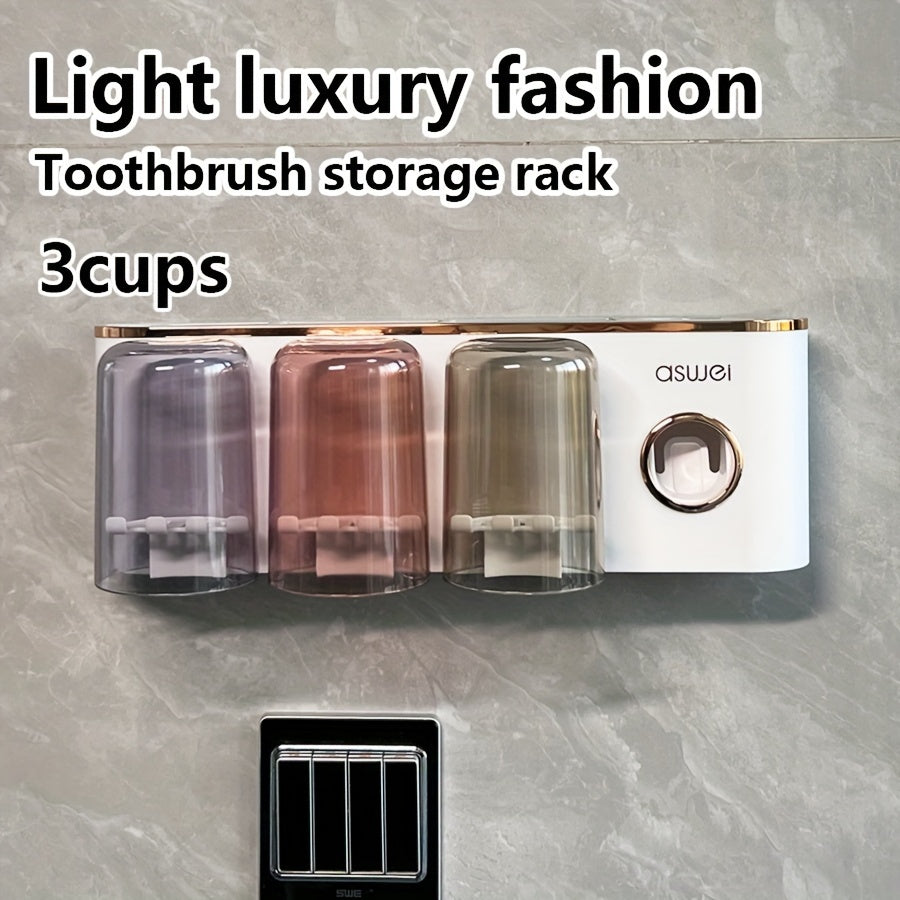 Keep Your Bathroom Neat: Wall Mounted Toothbrush Holder with Cup | Bathroom Accessories |