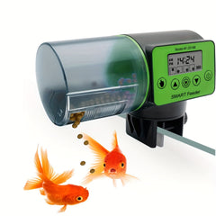 Adjustable Smart Automatic Fish Feeder, Fish Tank Auto Feeding Dispenser With LCD Indicates, Timer Aquarium Accessories Feeder