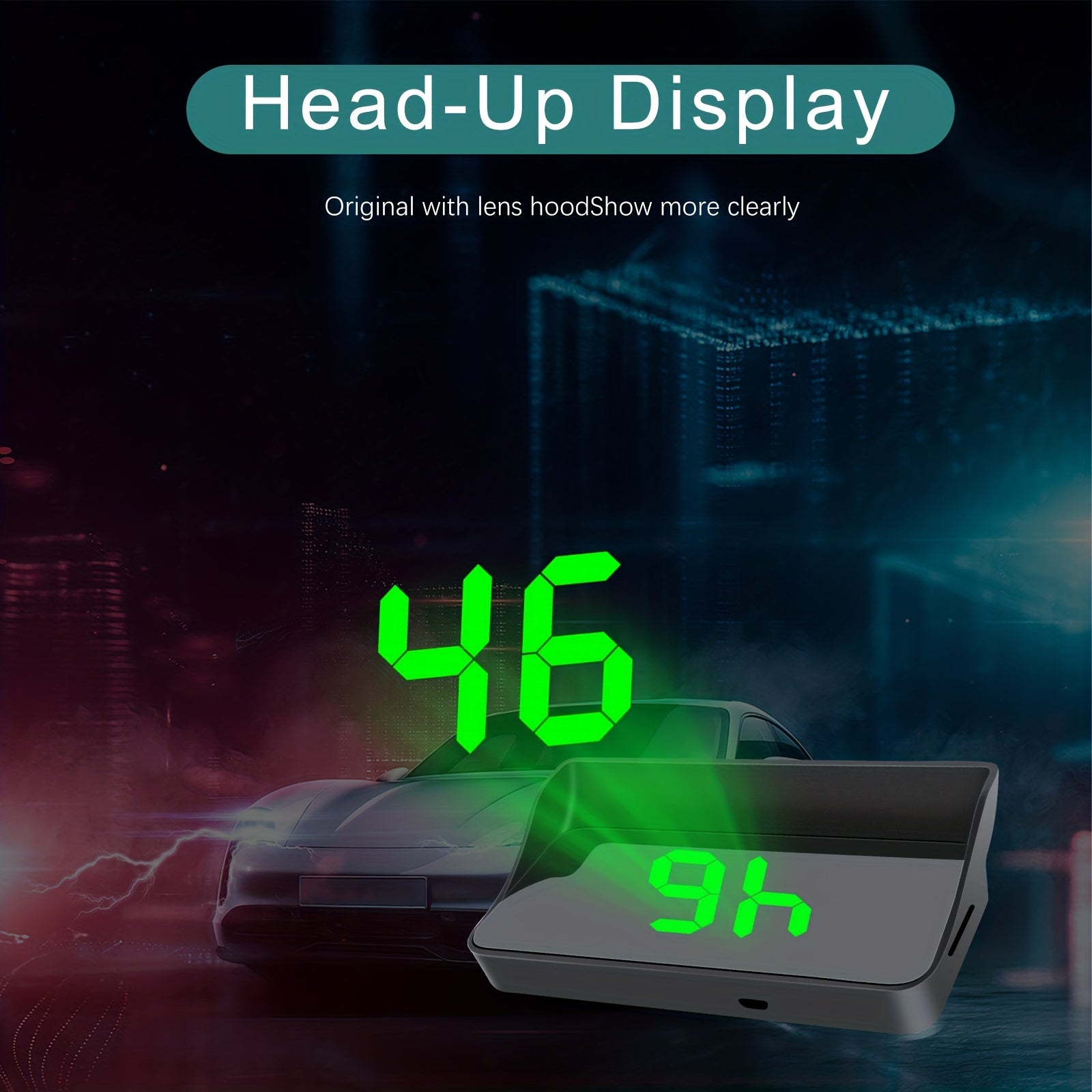 HUD Head Up Display Vehicle Speed Multifunctional LCD Projection Instrument Cluster MPH Or KM/H | Car Accessories|