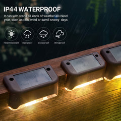 8/12 Packs Solar Step Lights, For Fence Steps Stairs Decks Fences Paths Patio Pathway