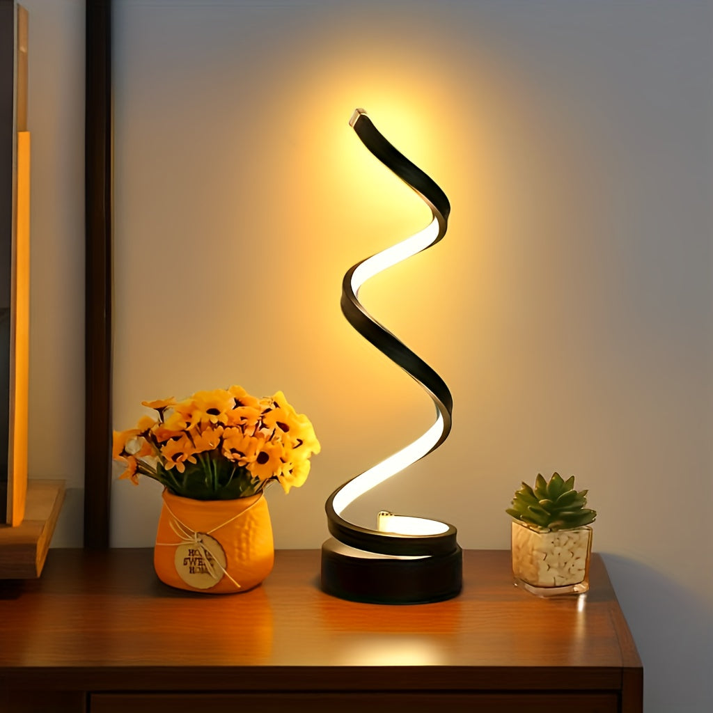 Illuminate Your Space: Spiral Table Lamp | Lighting |