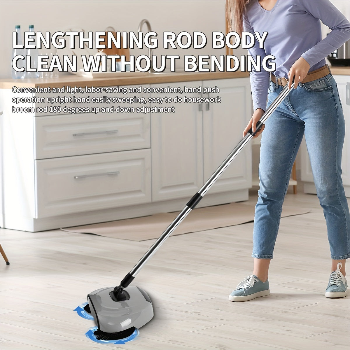 3-in-1 Multifunctional Hand Push Sweeper | Cleaning Supplies |