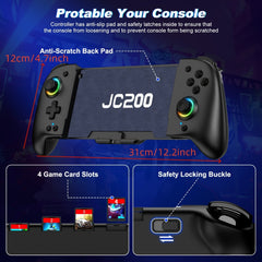 For Switch/Switch OLED, All-In-One gamepad controller replacement for Switch Controller, Switch Controller Remote Control with Adjustable TURBO, with RGB Lighting Effects