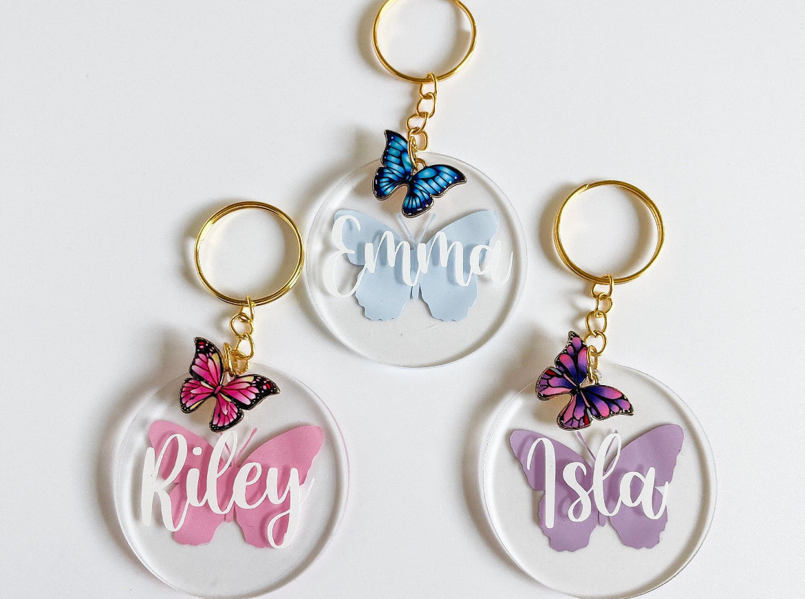 Butterfly Acrylic Keychain