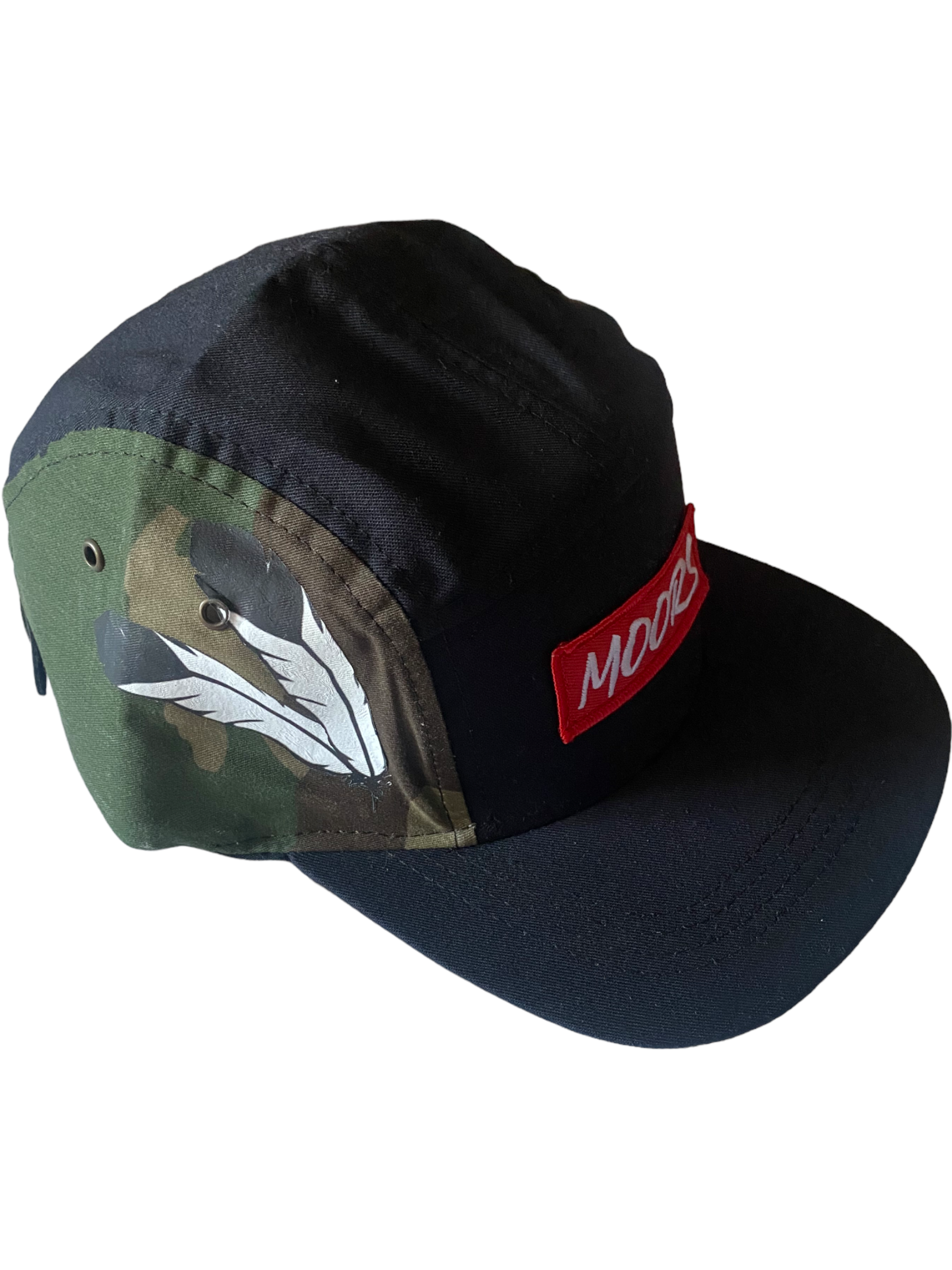 Black/Camo 5 panel Moors hat